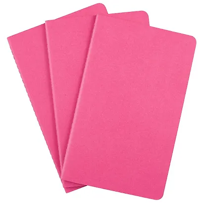 Записная книжка Moleskin Cahier Journal Large, 3 шт, розовый нео, 40 листов, А5 - фото 3