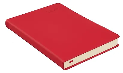 Ежедневник дат. 2025г. А5 176л "Paragraph" красный, 7Б, тв.переплет, иск.кожа, покрытие Soft Touch, термотиснение, тонир.блок, скругл.углы, вырубка, ляссе, инд.уп - фото 2