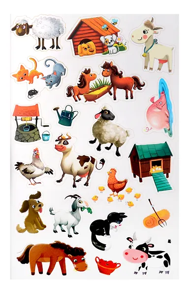 Раскраска с наклейками. Домашние животные - фото 2