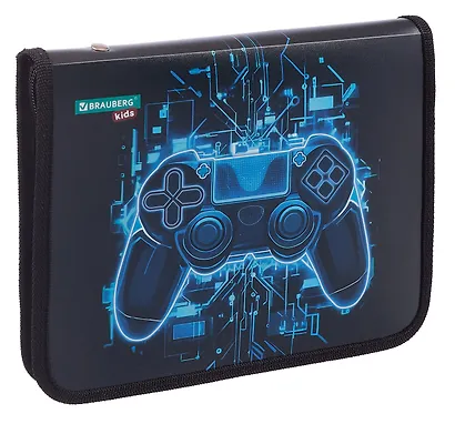 Папка для тетрадей A5 "Digital gamepad" молния с трех сторон, пластик - фото 1