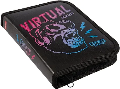 Пенал 1 отделение "Виртуальная реальность" 19*13 см, молния - фото 3