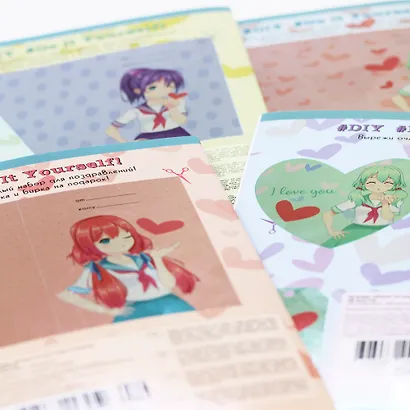 Тетради в клетку Listoff, "DIY Collection. Милашки", 48 листов, 10 штук, в ассортименте - фото 13