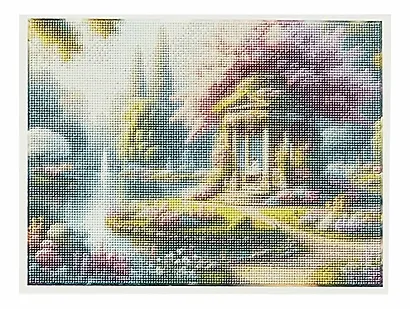 Алмазная мозаика. Классическая с подрамником, с полным заполнением. Волшебный сад 30х40, 30 цветов - фото 3