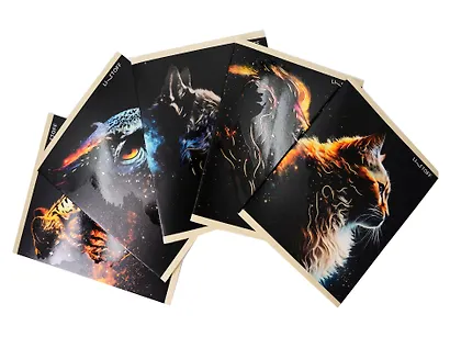 Тетрадь 48л кл. "Космические животные" мел.картон, твин-лак, тиснение фольгой Золото, ассорти - фото 1