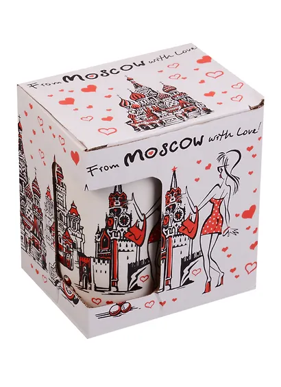 Кружка From Moscow with love (фарфор) (065-4-19-eng) - фото 3