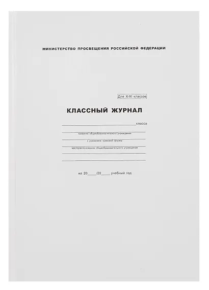 Классный журнал 10-11 класс, А4 - фото 1