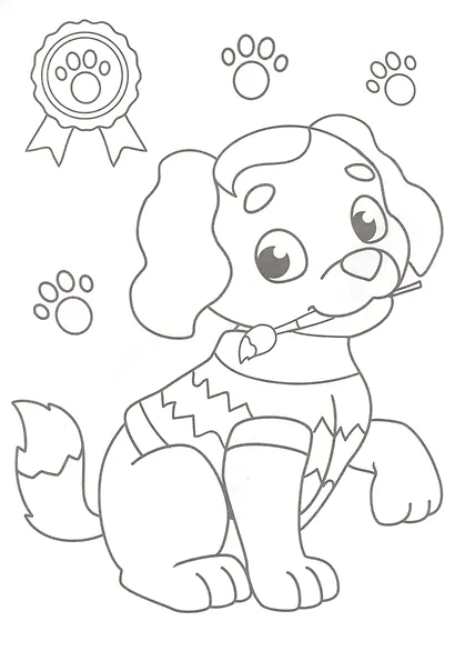 РАСКРАСКА А4 эконом. ЗАБАВНЫЕ ЩЕНКИ - фото 5