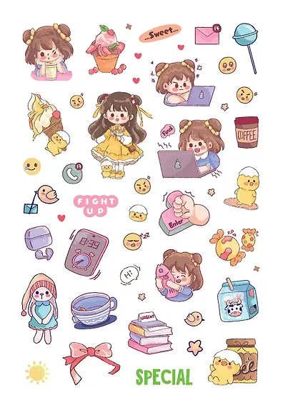 Наклейки Kawaii Club (голубая обложка) - фото 2