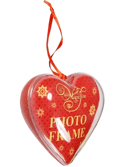 Шар-сердце Красный блеск с фоторамкой 8см (42316) - фото 2