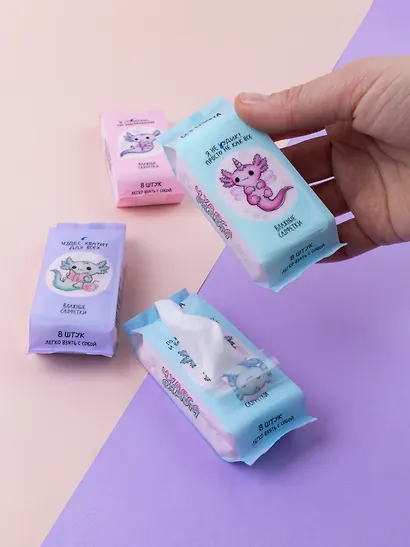 Салфетки влажные Аксолотль, 8 штук - фото 9