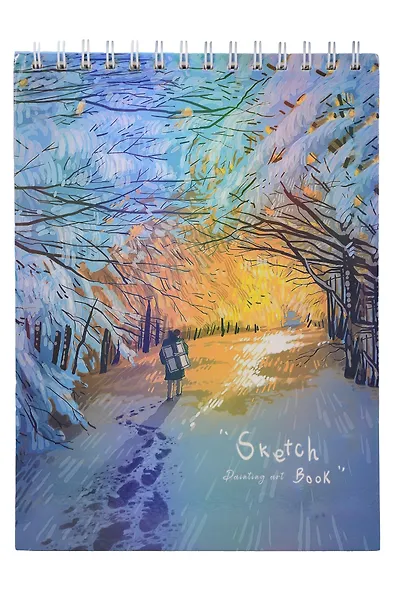 Скетчбук "Painting story", 48 листов, 110г/м2, спираль сверху, твердая обложка, в ассортименте - фото 2