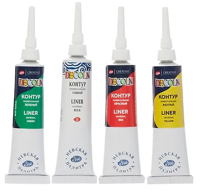 Контуры акриловые 04цв "Decola" 18мл, универсальные, к/к, ЗХК - фото 3