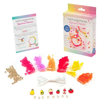 Набор для творчества. Украшения своими руками. Бусины Heishi «Сочные краски» - фото 3