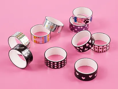 Набор декоративных лент с рисунком 1,5 см х 2 м, 10 штук - фото 2