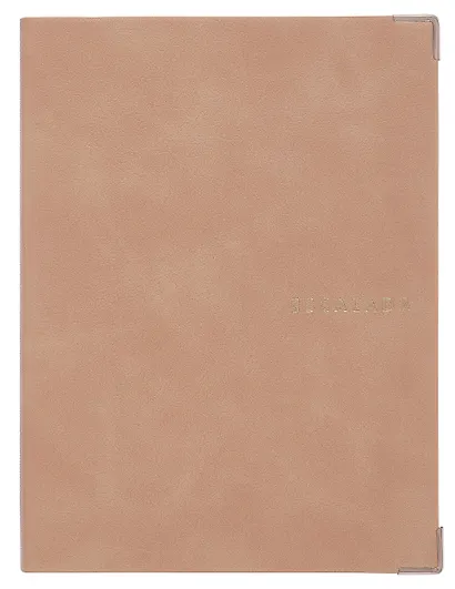 Ежедневник недат. А6+ 160л "Анро" коричневый, кожзам, интегр.переплет, тисн.фольгой, металл.уголки, закругл.углы, офсет, справ.мат-лы, ляссе, инд.уп - фото 1