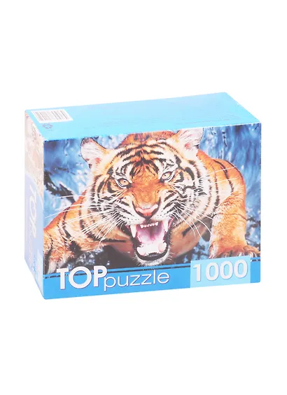 Пазл Грозный тигр TOPpuzzle 1000 элементов ГИТП1000-2145 - фото 1