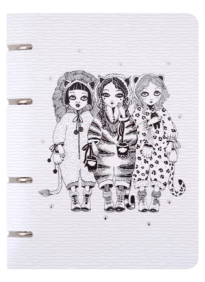 Тетрадь на кольцах в клетку Listoff, "Милашки", 100 листов - фото 1