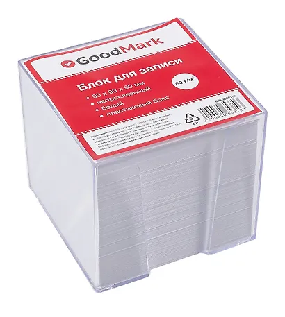 Блок-куб 90*90*90 белый, GoodMark - фото 1