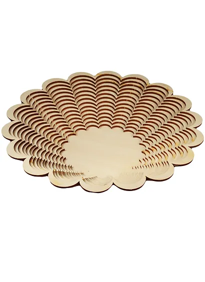 Игрушка из дерева Ваза большая широкая Астра (лесенка) (246х249х50) (162823) (Полноцвет) - фото 1