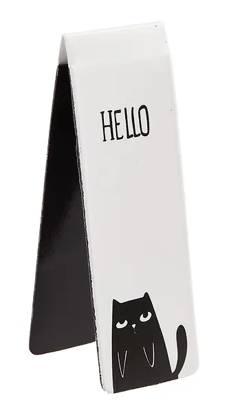 Набор магнитных закладок Котик и лапки 10 шт (Магнитные закладки Ill be black (Черный кот)+Магнитные закладки Meow (4 лапки)) - фото 3