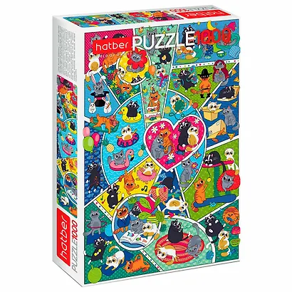 Пазл hatber "КотоВасия", 1000 элементов, А2ф 48х68см - фото 1