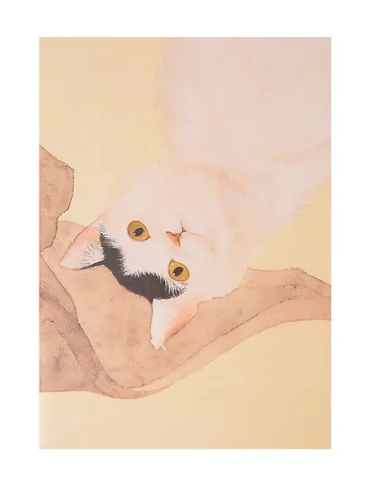 Записная книжка А6+ 18л нелин. "Котик по кличке Миндаль (1)" скоба - фото 1