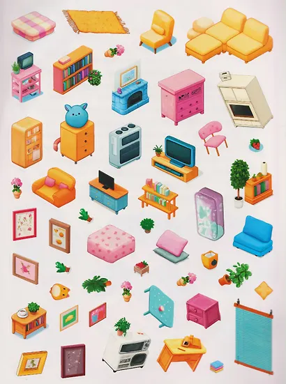 Творческий блокнот Румбокс "Дом твоей мечты". Более 250 няшных наклеек - фото 4