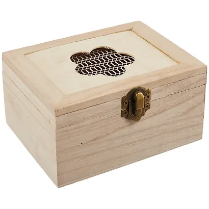 Шкатулка Цветок (вырубка) (б13,5*10*7,5)/13,5*10,3*7 (дерево) (11-08023-J4) - фото 1