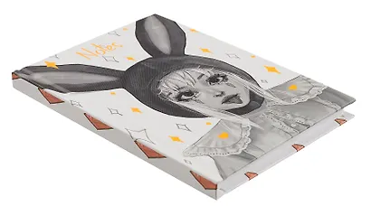 Книга для записей А6 80л кл. "Зайка" 7БЦ, пантонн.печать, мат.лам, офсет - фото 3