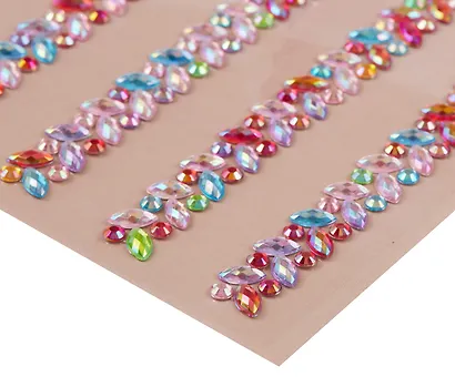 Стразы самоклеящиеся Полоски разноцветные - фото 3