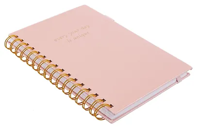 Книга для записей А5 80л кл. "Calipso" розовый, иск.кожа, резинка, гребень - фото 3