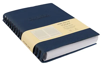 Ежедневник недат. А5 192л "Today"деним, иск.кожа, интегр.переплет, тонир.блок, тисн.фольгой, евроспираль, офсет - фото 2