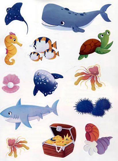 Под водой: книжка с наклейками - фото 4