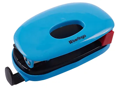 Дырокол «Round», Berlingo, 10 листов, пластиковый, голубой - фото 4