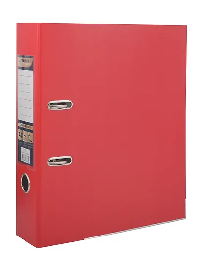 Папка архивная 70мм А4 бордо, бумвинил, прозр.карман, - фото 1