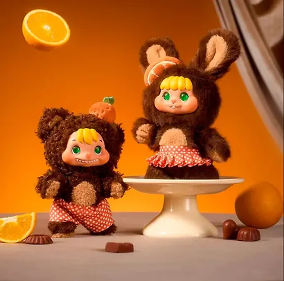 Фигурка коллекционная 52TOYS Плюшевая игрушка с подвесом LITTLE BUNS Melting Together Series (74303) - фото 5