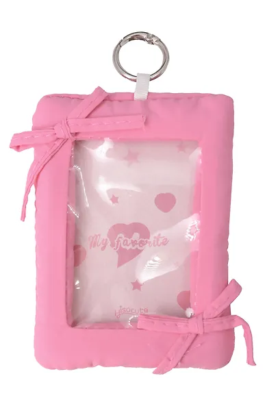 Чехол для карточек дутый Фуксия (картхолдер) (карабин) (текстиль) (9х12) (12-2025093-38) - фото 2