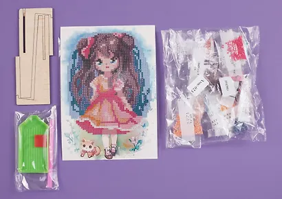 Алмазная мозаика 15*20 детская (неполное заполнение) "Прогулка" - фото 4