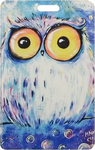 Чехол для карточек Сова на синем фоне - фото 1