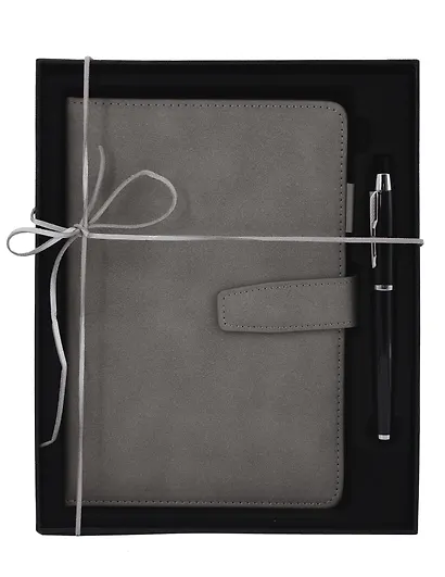 Набор канцелярский "Gray" книга для записей, ручка шариковая - фото 1