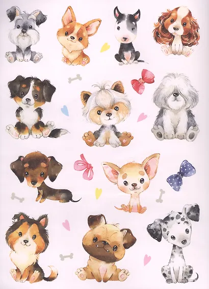 Декоративные наклейки "Щенки" - фото 1