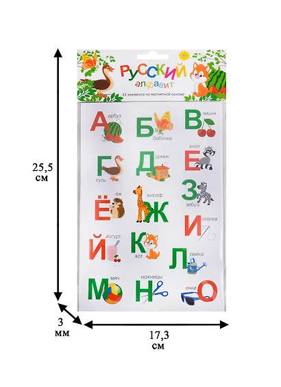 Магнитная Азбука, русский алфавит 2 листа, Дрофа-Медиа - фото 3