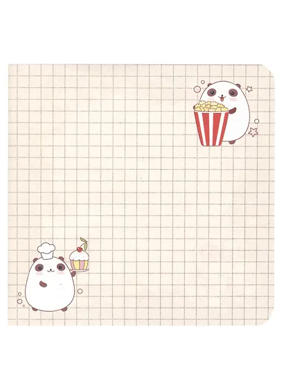 Записная книжка А6+  32л 130*130 кл. "Блокнот Kawaii (голубой)" карт.обл., мат.ламинация, выб.лак - фото 3