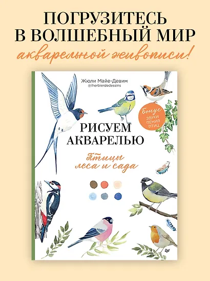 Рисуем акварелью: птицы леса и сада - фото 4