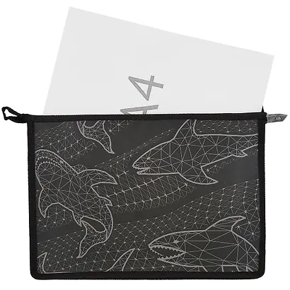 Папка для тетрадей А4 "Акулы" 33*23*5см пластик, молния - фото 2