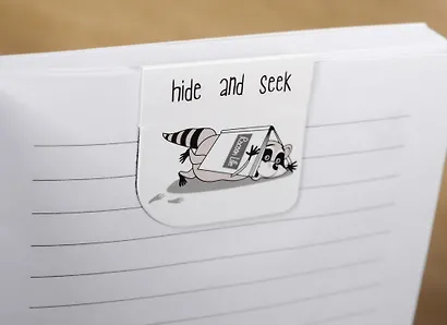 Магнитные закладки «Hide and seek. Енот», 4 штуки - фото 3