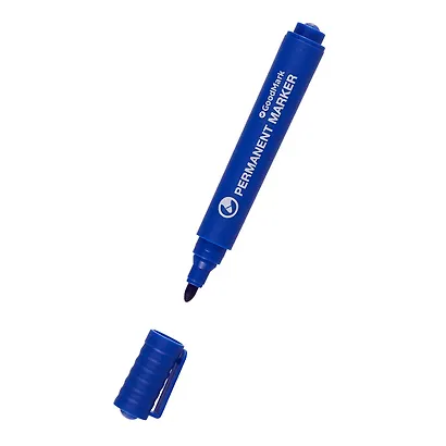 Маркер перманентный GoodMark, синий 2,5 мм - фото 2