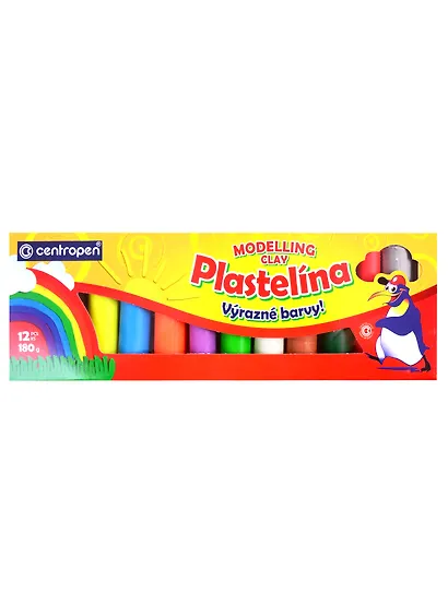 Пластилин 12цв 180гр к/к., Centropen - фото 1