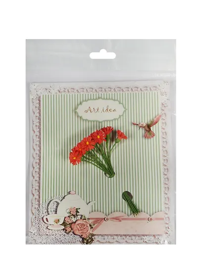 Полевые цветы в букетах красные (11066104) (букетик/10шт) (упаковка) - фото 1