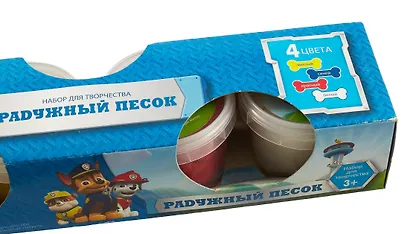 Радужный песок. 4 цвета. Щенячий патруль. -Россия: 7-Я, (Щенячий патруль). Дпс-002 430885 - фото 3